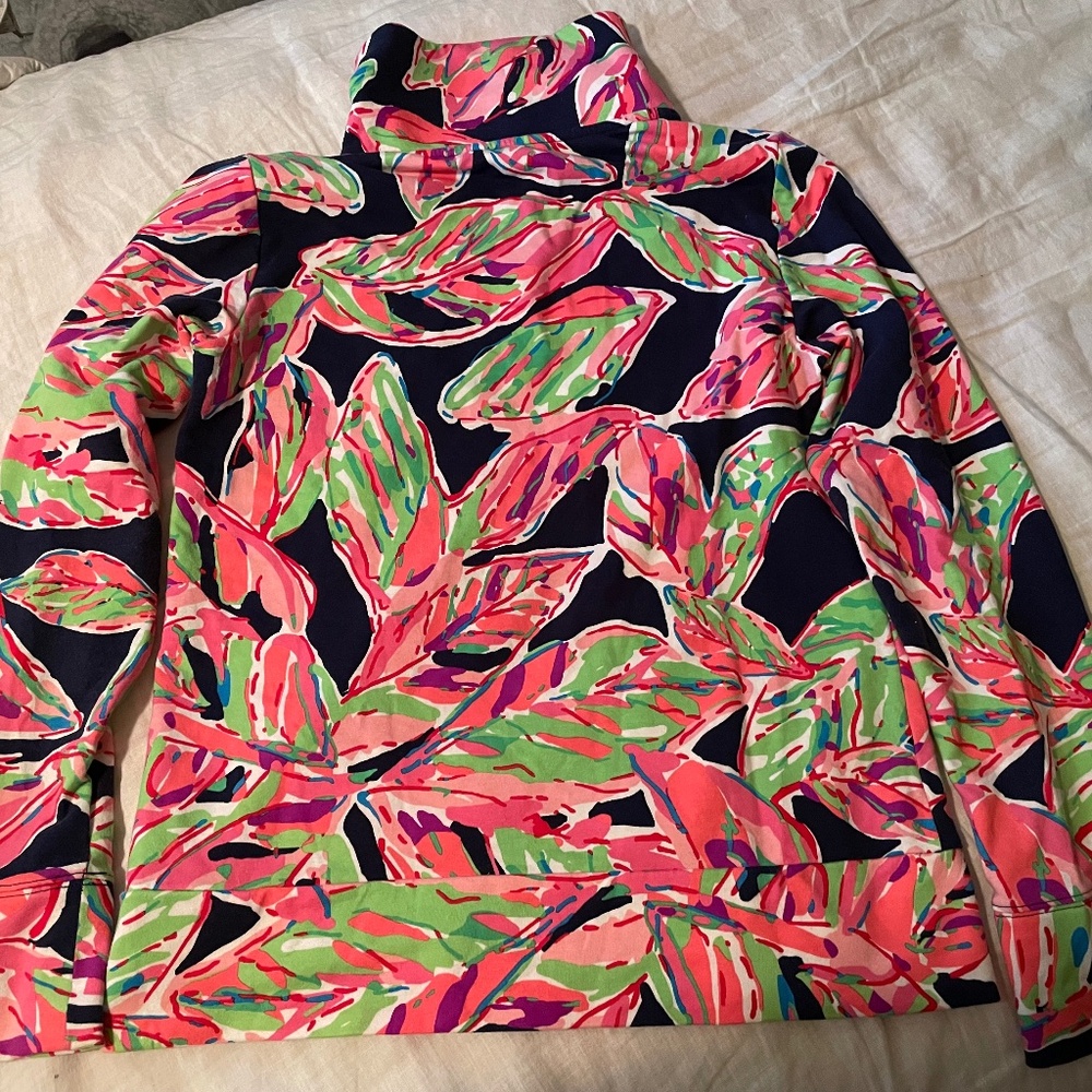 Lilly Pulitzer zip-front cotton spandex jacket sz M - Picture 2 of 5